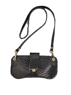 جا عینکی گردنی چرم گاوی دست‌دوز با جای کارت | اکسسوری لوکس و کاربردی (کد017)